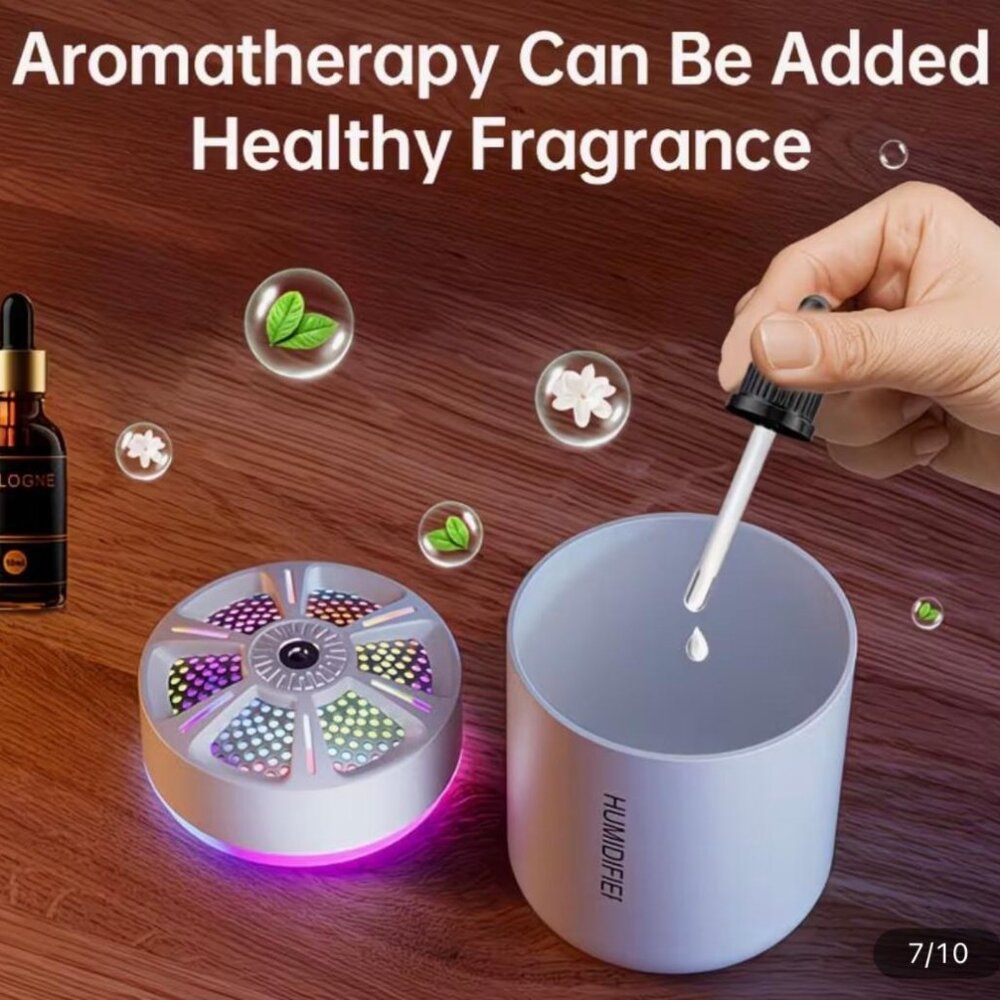 NEW - Mini Portable Humidifier 5.9x3.9in | Aroma Diffuser 12H Mist Out - WHITE - Picture 3 of 8